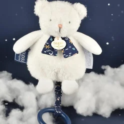 Doudou et Compagnie Veilleuse musicale ours luminescente Clair de Lune (17 cm)