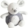Doudou et Compagnie Veilleuse musicale peluche souris (20 cm)
