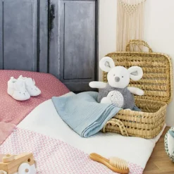 Doudou et Compagnie Veilleuse musicale peluche souris (20 cm)