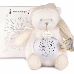 Clearance Veilleuse musicale projection d'étoiles ours blanc Veilleuse Peluche