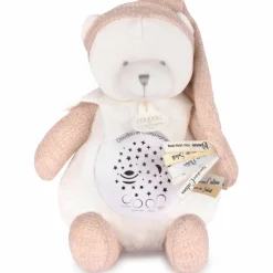Doudou et Compagnie Veilleuse musicale projection d'étoiles ours rose