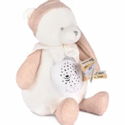 Doudou et Compagnie Veilleuse musicale projection d'étoiles ours rose