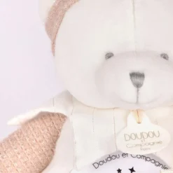 Doudou et Compagnie Veilleuse musicale projection d'étoiles ours rose