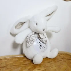 Doudou et Compagnie Veilleuse musicale projections d'étoiles blanc (24 cm)