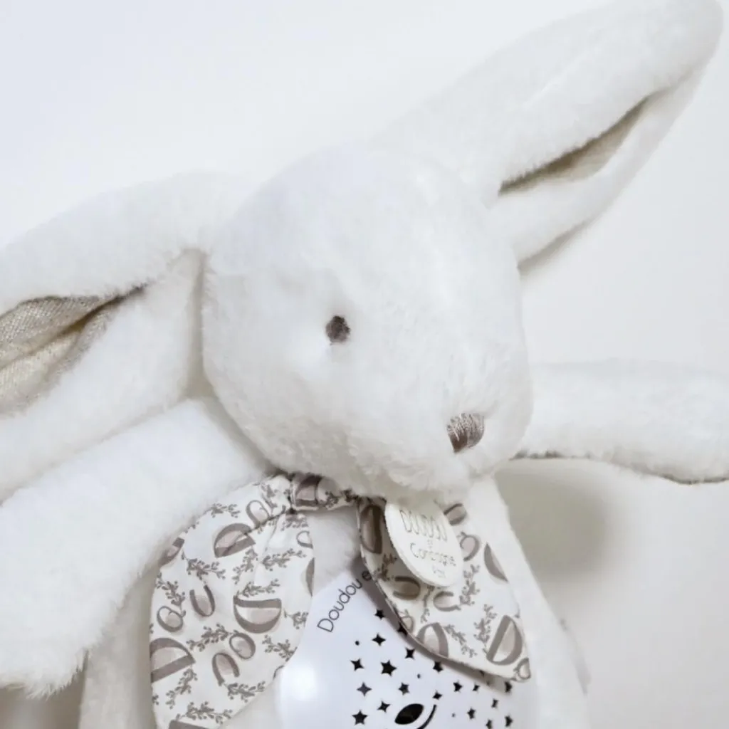 Doudou et Compagnie Veilleuse musicale projections d'étoiles blanc (24 cm)