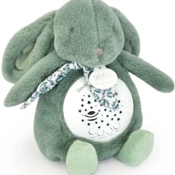 Doudou et Compagnie Veilleuse musicale projections d'étoiles vert sauge (24 cm)