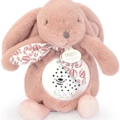 Doudou et Compagnie Veilleuse musicale projections d'étoiles rose (24 cm)