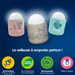 Pabobo Veilleuse nomade beige Dans les bois