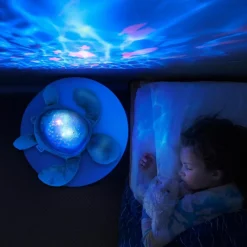 Pabobo Veilleuse peluche bruits blancs Aqua dream tortue rechargeable