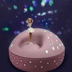 Trousselier Veilleuse projecteur d'étoiles musical ballerine rose (12 cm) - Reconditionné