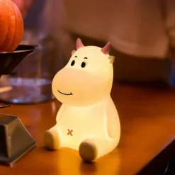 Clearance Veilleuse rechargeable Vache Rose Veilleuse Décorative