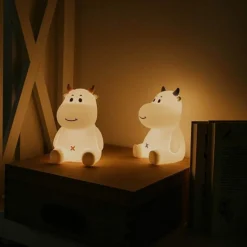 Clearance Veilleuse rechargeable Vache Rose Veilleuse Décorative