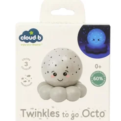 Cloud B Veilleuse Twinkles To Go Octo Gris Pastel